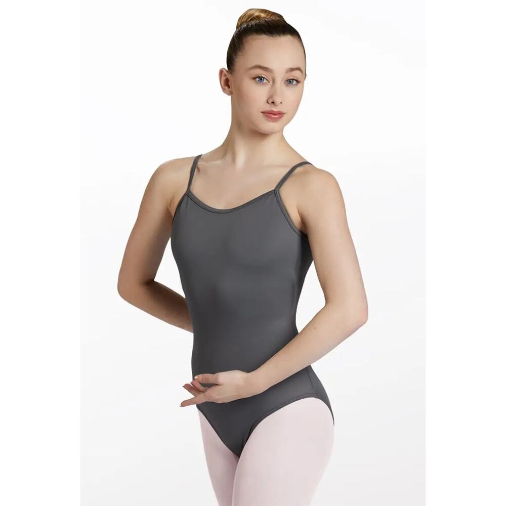 Dance Leotard Balera MT12457 Cami Adjustable Straps Leotard Gray Medium Adult